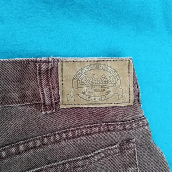 4/$15 Vintage Cabelas Women's Work Jeans Brown Size 36 Short High Waisted - Picture 5 of 9
